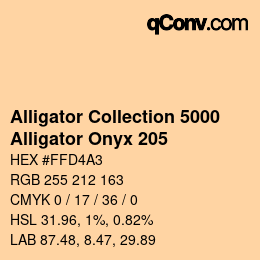 Farbcode: Alligator Collection 5000 - Alligator Onyx 205 | qconv.com