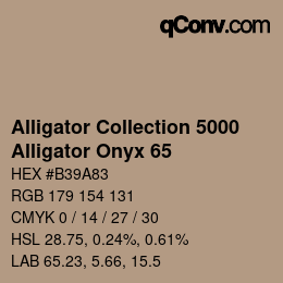 Código de color: Alligator Collection 5000 - Alligator Onyx 65 | qconv.com