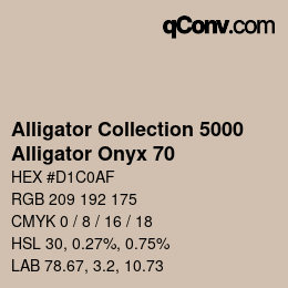 Código de color: Alligator Collection 5000 - Alligator Onyx 70 | qconv.com