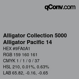 カラーコード: Alligator Collection 5000 - Alligator Pacific 14 | qconv.com