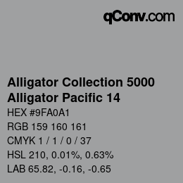 Color code: Alligator Collection 5000 - Alligator Pacific 14 | qconv.com