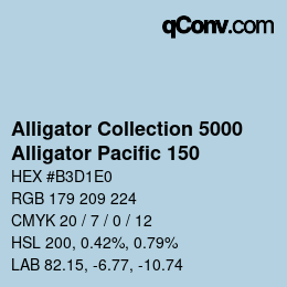 カラーコード: Alligator Collection 5000 - Alligator Pacific 150 | qconv.com
