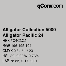 Color code: Alligator Collection 5000 - Alligator Pacific 24 | qconv.com