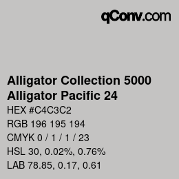 Color code: Alligator Collection 5000 - Alligator Pacific 24 | qconv.com