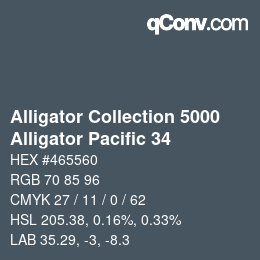 カラーコード: Alligator Collection 5000 - Alligator Pacific 34 | qconv.com