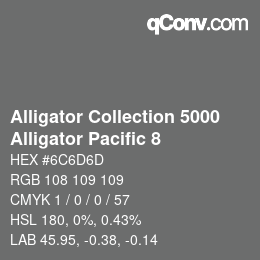 カラーコード: Alligator Collection 5000 - Alligator Pacific 8 | qconv.com
