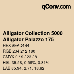 カラーコード: Alligator Collection 5000 - Alligator Palazzo 175 | qconv.com
