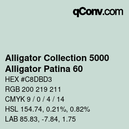 カラーコード: Alligator Collection 5000 - Alligator Patina 60 | qconv.com