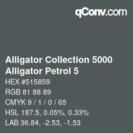 Color code: Alligator Collection 5000 - Alligator Petrol 5 | qconv.com