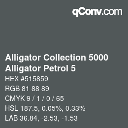 カラーコード: Alligator Collection 5000 - Alligator Petrol 5 | qconv.com