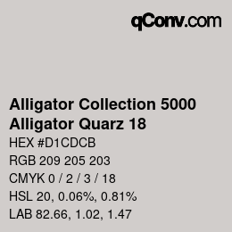 カラーコード: Alligator Collection 5000 - Alligator Quarz 18 | qconv.com