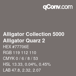 カラーコード: Alligator Collection 5000 - Alligator Quarz 2 | qconv.com