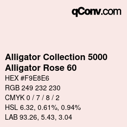 Código de color: Alligator Collection 5000 - Alligator Rose 60 | qconv.com