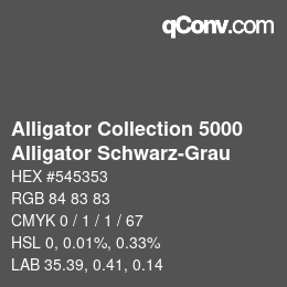 Código de color: Alligator Collection 5000 - Alligator Schwarz-Grau | qconv.com