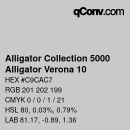 カラーコード: Alligator Collection 5000 - Alligator Verona 10 | qconv.com