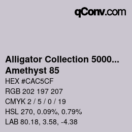 カラーコード: Alligator Collection 5000plus - Amethyst 85 | qconv.com