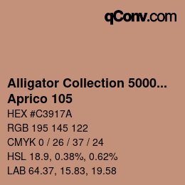 Código de color: Alligator Collection 5000plus - Aprico 105 | qconv.com