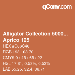 颜色代码: Alligator Collection 5000plus - Aprico 125 | qconv.com