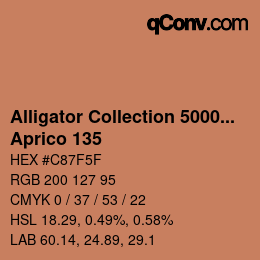 颜色代码: Alligator Collection 5000plus - Aprico 135 | qconv.com