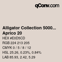 Farbcode: Alligator Collection 5000plus - Aprico 20 | qconv.com