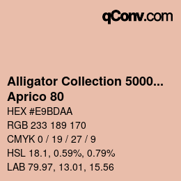 Código de color: Alligator Collection 5000plus - Aprico 80 | qconv.com