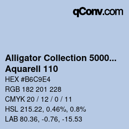 Color code: Alligator Collection 5000plus - Aquarell 110 | qconv.com