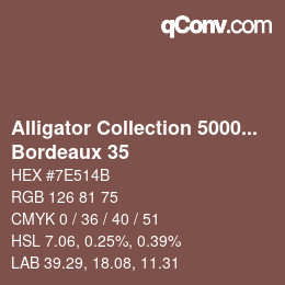 颜色代码: Alligator Collection 5000plus - Bordeaux 35 | qconv.com