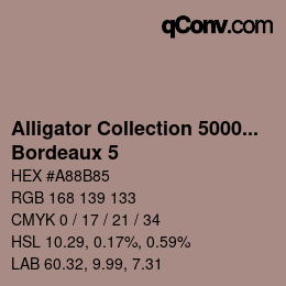 颜色代码: Alligator Collection 5000plus - Bordeaux 5 | qconv.com
