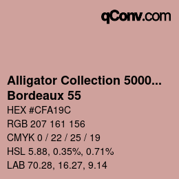 Código de color: Alligator Collection 5000plus - Bordeaux 55 | qconv.com