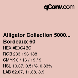 Código de color: Alligator Collection 5000plus - Bordeaux 60 | qconv.com