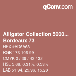 Code couleur: Alligator Collection 5000plus - Bordeaux 73 | qconv.com