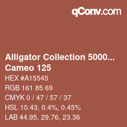 Código de color: Alligator Collection 5000plus - Cameo 125 | qconv.com