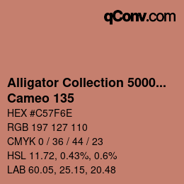 颜色代码: Alligator Collection 5000plus - Cameo 135 | qconv.com
