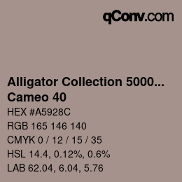 Farbcode: Alligator Collection 5000plus - Cameo 40 | qconv.com
