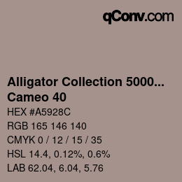 カラーコード: Alligator Collection 5000plus - Cameo 40 | qconv.com