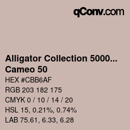 颜色代码: Alligator Collection 5000plus - Cameo 50 | qconv.com