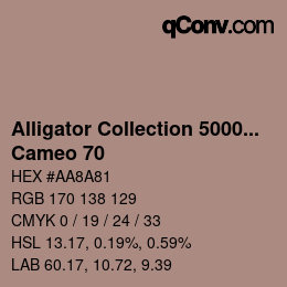 カラーコード: Alligator Collection 5000plus - Cameo 70 | qconv.com