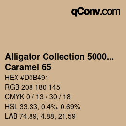 颜色代码: Alligator Collection 5000plus - Caramel 65 | qconv.com