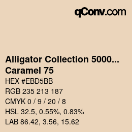 カラーコード: Alligator Collection 5000plus - Caramel 75 | qconv.com
