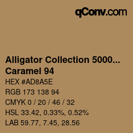 Código de color: Alligator Collection 5000plus - Caramel 94 | qconv.com