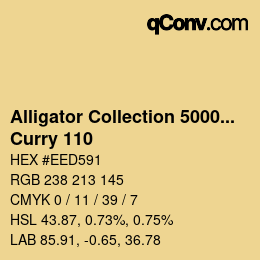 Color code: Alligator Collection 5000plus - Curry 110 | qconv.com