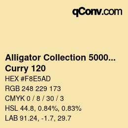 Farbcode: Alligator Collection 5000plus - Curry 120 | qconv.com