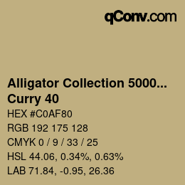 Color code: Alligator Collection 5000plus - Curry 40 | qconv.com