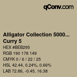 Color code: Alligator Collection 5000plus - Curry 5 | qconv.com