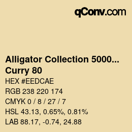 Color code: Alligator Collection 5000plus - Curry 80 | qconv.com