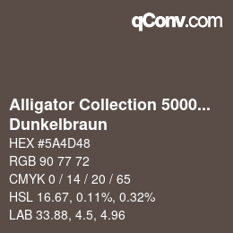 Farbcode: Alligator Collection 5000plus - Dunkelbraun | qconv.com