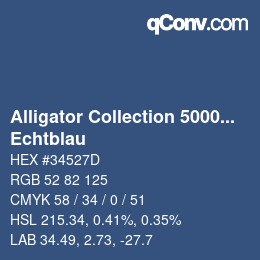 Color code: Alligator Collection 5000plus - Echtblau | qconv.com