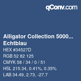 カラーコード: Alligator Collection 5000plus - Echtblau | qconv.com