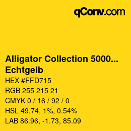 Color code: Alligator Collection 5000plus - Echtgelb | qconv.com