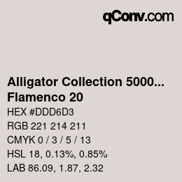 Farbcode: Alligator Collection 5000plus - Flamenco 20 | qconv.com